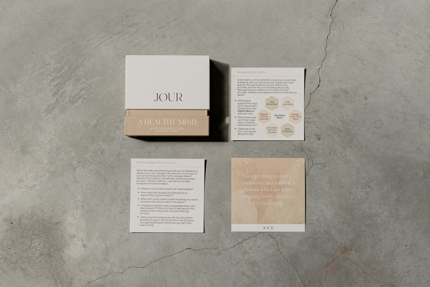 A Healthy Mind - Prompt & Affirmation Cards