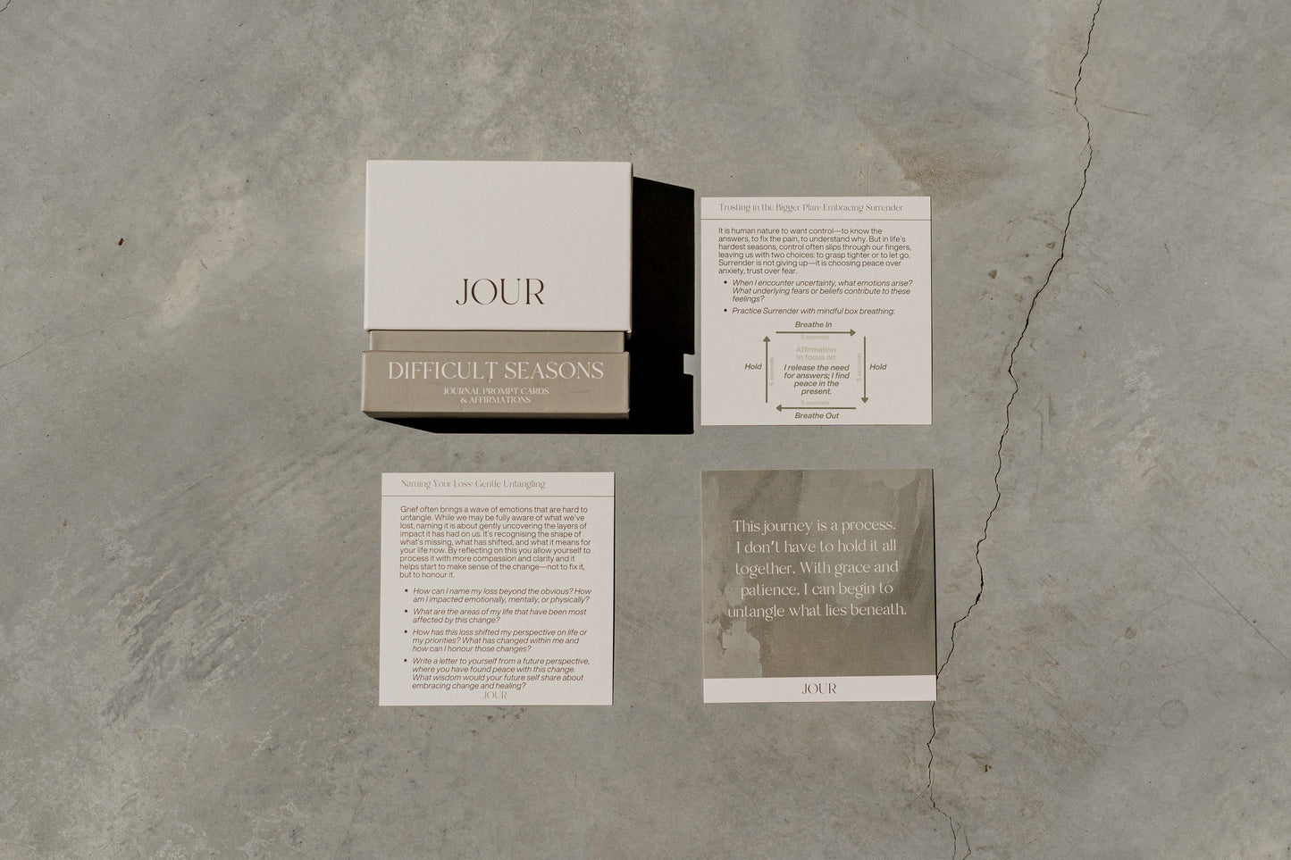 Difficult Seasons - Prompt & Affirmation Cards