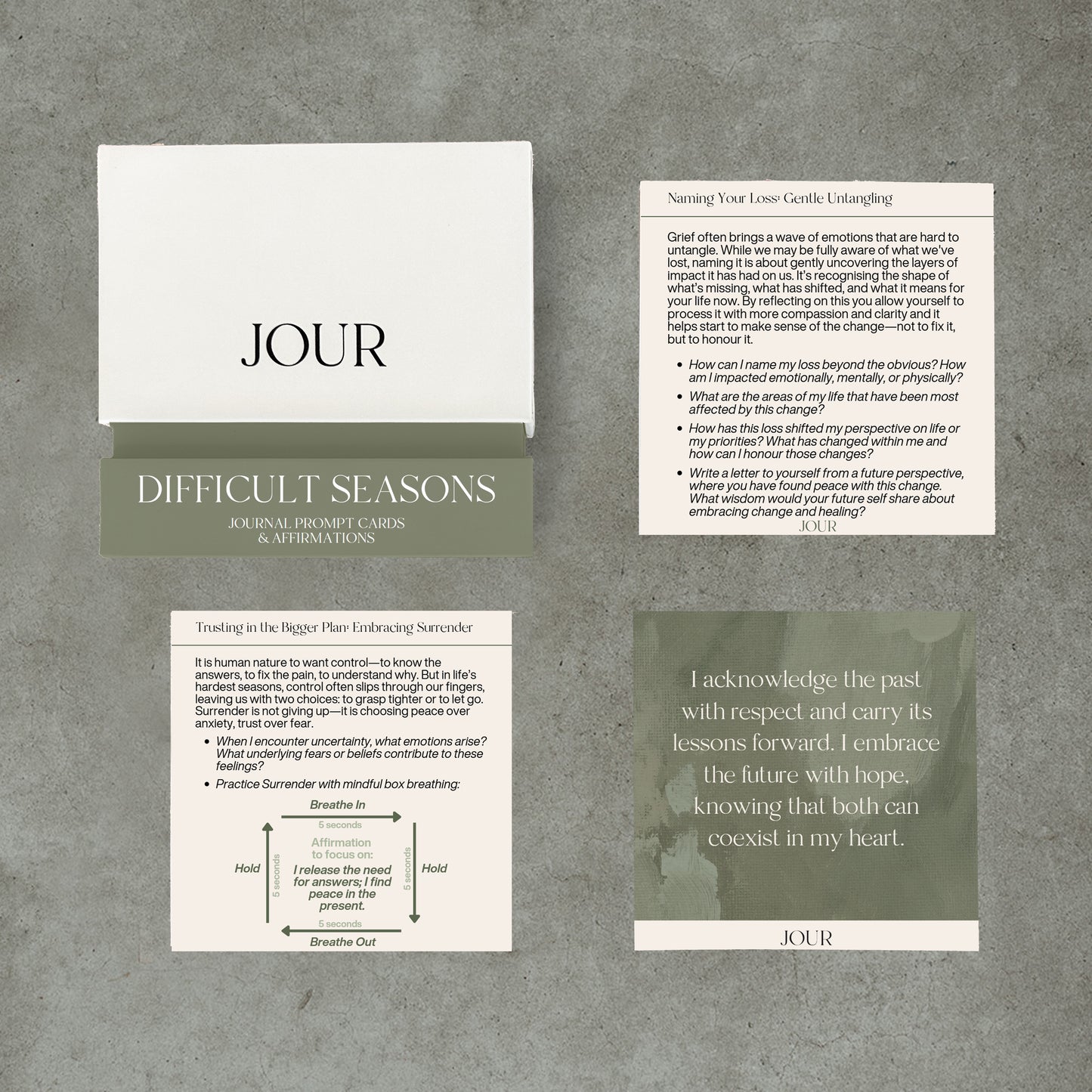 Difficult Seasons - Prompt & Affirmation Cards