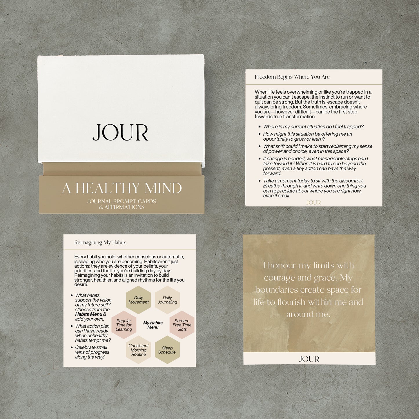 A Healthy Mind - Prompt & Affirmation Cards