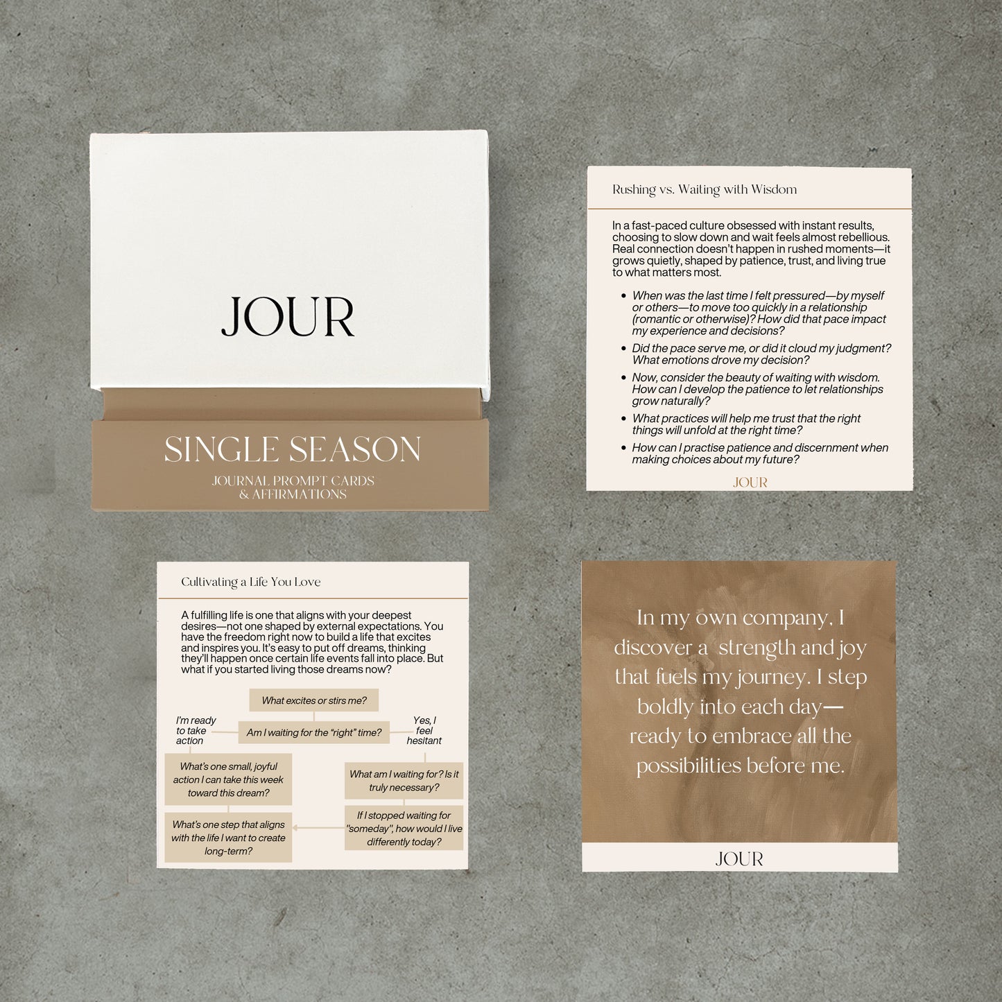Single Seasons - Prompt & Affirmation Cards