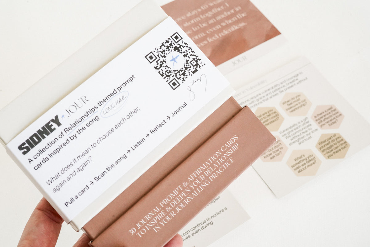 Sidney x JOUR - Relationships Prompt & Affirmation Cards