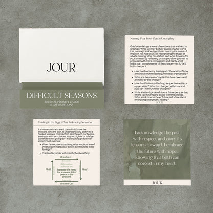 Difficult Seasons - Prompt & Affirmation Cards