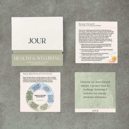 Health & Wellbeing - Prompt & Affirmation Cards