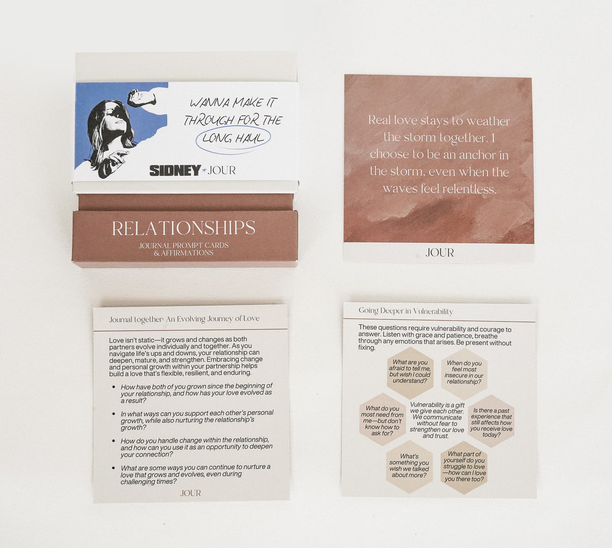 Sidney x JOUR - Relationships Prompt & Affirmation Cards
